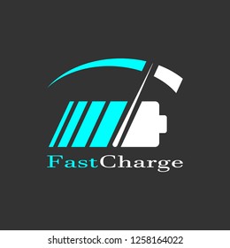 Fast Charge Icon. Charged Battery Icon. Vector. EPS 10