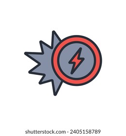 fast charge icon. vector.Editable stroke.linear style sign for use web design,logo.Symbol illustration.