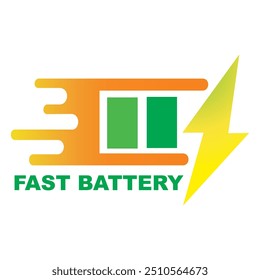 fast charger logo vector design. battery logo

