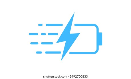 Fast charging battery icon. Charging Battery Energy. Vector illustration.