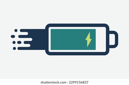 Status der schnellen Ladebatterie. Schnellanzeige für elektrische Ladung