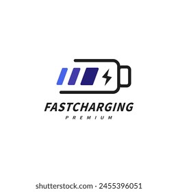 Fast charging battery logo design 2