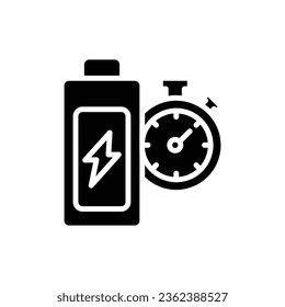 Fast Charging Filled Icon Vector Illustration 