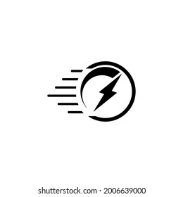 Fast charging icon, Quick charge technology icon isolated of flat style design. Vector illustration design.