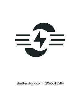 Fast charging icon, Quick charge technology icon isolated of flat style design. Vector illustration design.