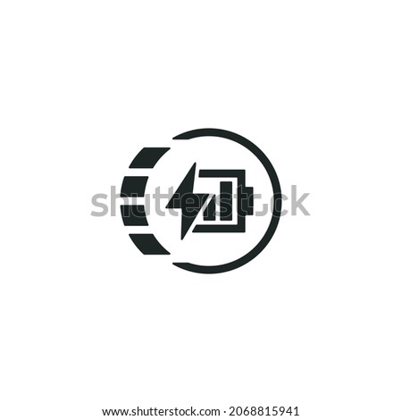 Fast charging icon, Quick charge technology icon isolated of flat style design. Vector illustration design.