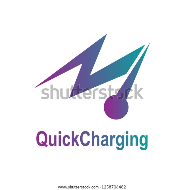 Fast\
Charging Logo Template with Thunder symbol. EPS\
10