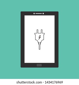 fast charging mode smartphone vector illustration 