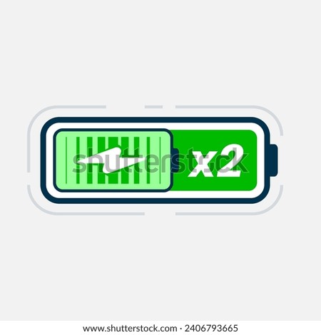 fast charging, More higher, larger capacity battery concept illustration flat design vector. simple modern graphic element for logo, label, infographic, icon