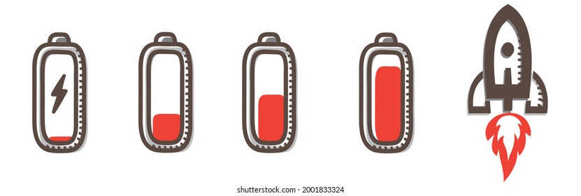 Fast charging technology concept vector illustration.