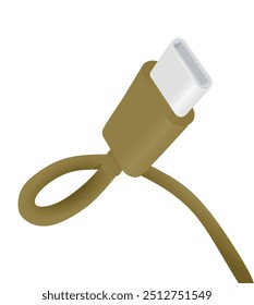 Cable de carga rápida tipo C. Vector