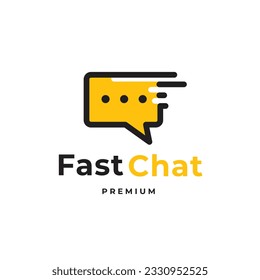 Fast Chat, dialog app dialog bubble logo icon template vector