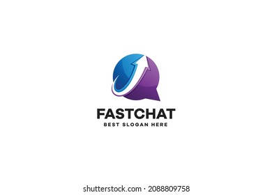 Fast Chat Logo With Arrow