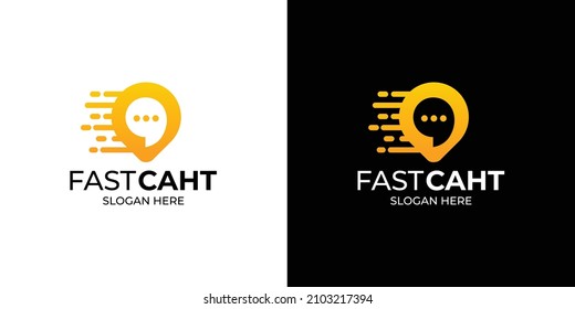 conjunto de logotipos de chat rápido con estilo moderno