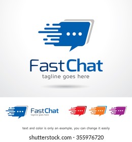 Fast Chat Logo Template Design Vector
