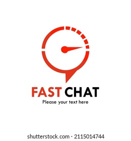 Fast chat logo template illustration