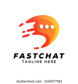 fast chat logo template, speed chat logo