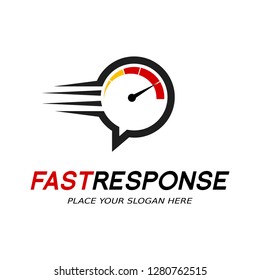 Vetor do Stock: Quick response web icon. fast service vector icon