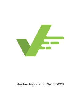 Fast checklist graphic icon design template isolated