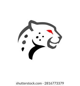 Fast Cheetah Profile Head Mascot Logo Design