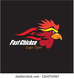 fast chicken logo designs