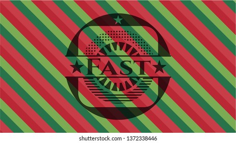 Fast christmas badge background.