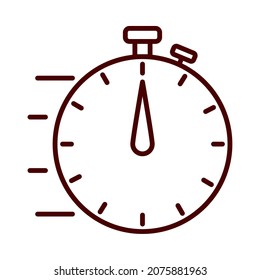 icono del cronómetro rápido en fondo blanco