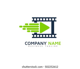 Fast Cinema Video Logo Design Template