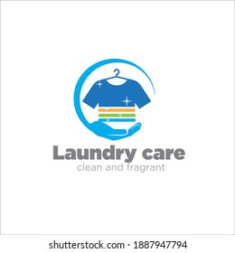 fast and clean laundry care logo. Simple modern design.