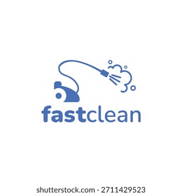 Logotipo de limpieza rápida Tecnología simple