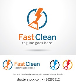 Fast Clean Logo Template Design Vector 