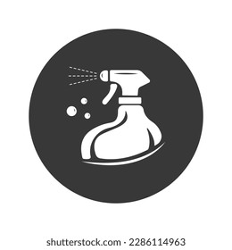 Fast cleaning service logo design template. Spray bottle logo as a cleaning symbol