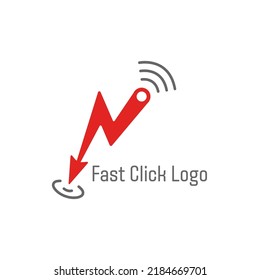 Plantilla de logotipo de clic rápido Premium, Diseño de vectores, diseño de símbolos