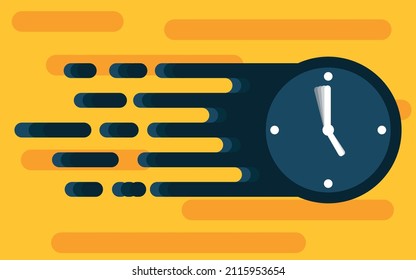 reloj rápido, moscas de tiempo, reloj analógico