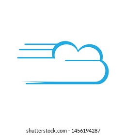 fast cloud icon logo design