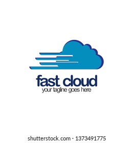 fast cloud logo design