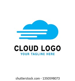 Fast Cloud Logo / Technology Icon / Digital Vector / Modern Symbol Design Inspiration