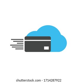 Fast Cloud Payment Logo Design Template Vector