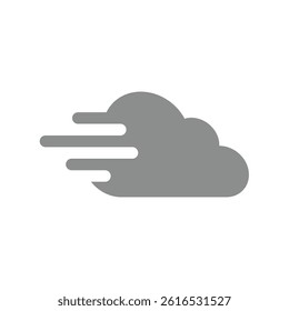 Fast cloud storage service. Data speed cloud vector icon.