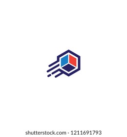 Fast Cloud Storage vector for brand company or identity