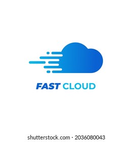 Fast Cloud Vector Logo Design, Speed In Uploading To Cloud Storage