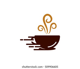 Fast Coffee Logo Design Template