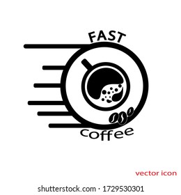 
icono del vector de café rápido. Copa de café