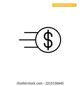 
Fast coin icon vector design illustration