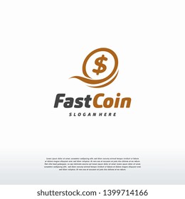 Fast Coin Logo designs concept vector, Fast Cash logo template, Money logo designs