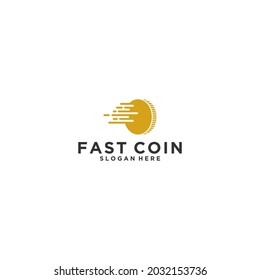 fast coin logo reflecting speed in collecting coins