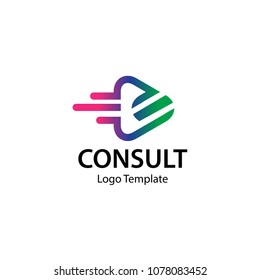 fast consulting vector logo template