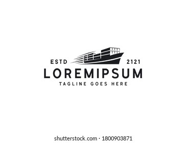 Fast container ship logo design inspiration