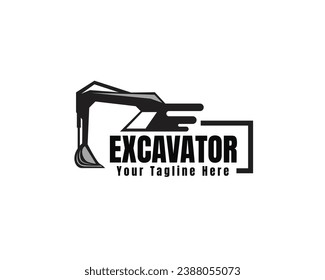 fast contractor excavator Logo design vector template illustration inspiration