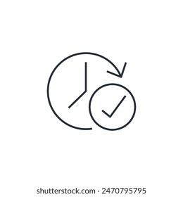 Fast, convenient and easy. Vector linear icon isolated on white background.